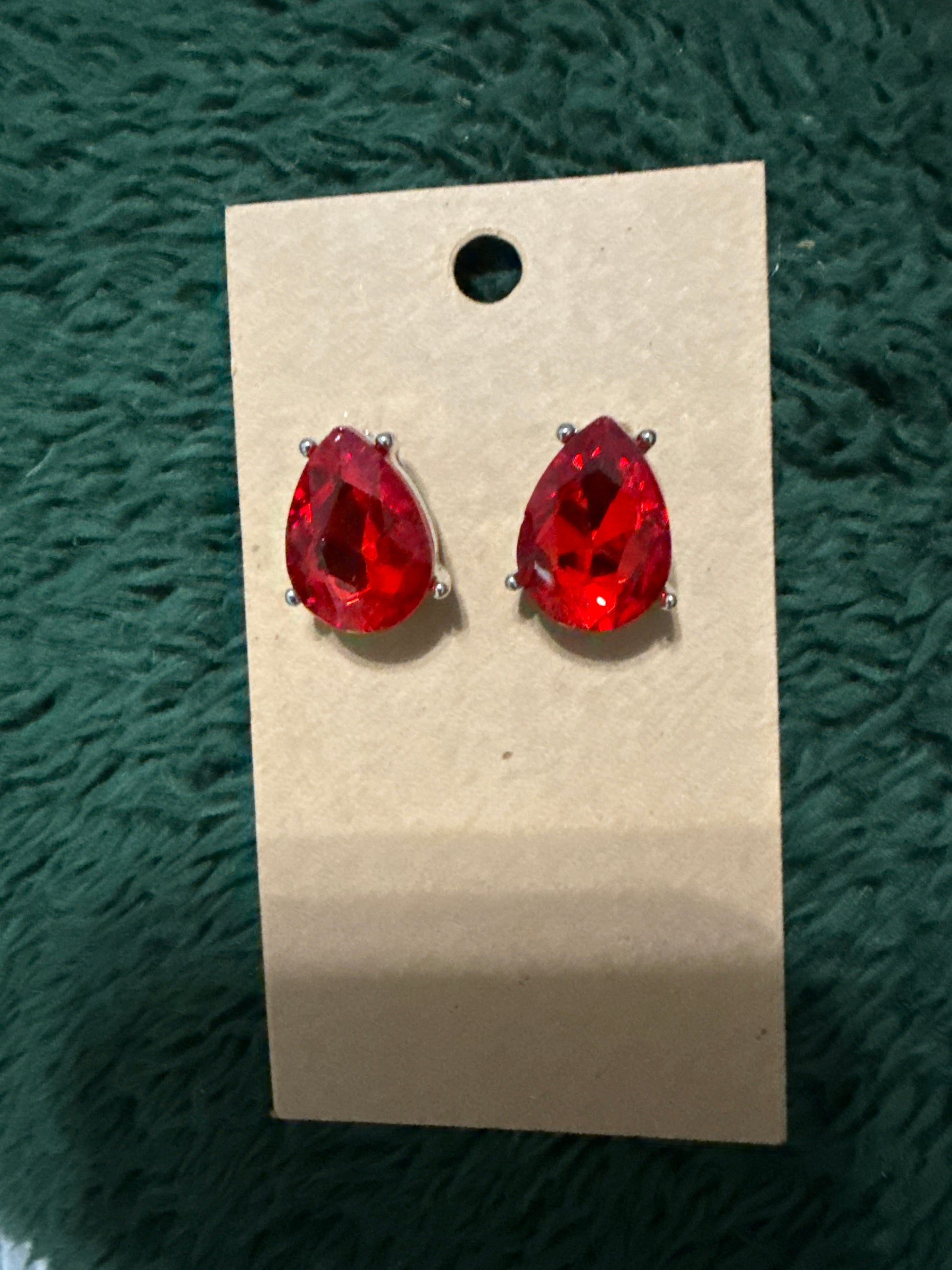 Red Jewel Studs