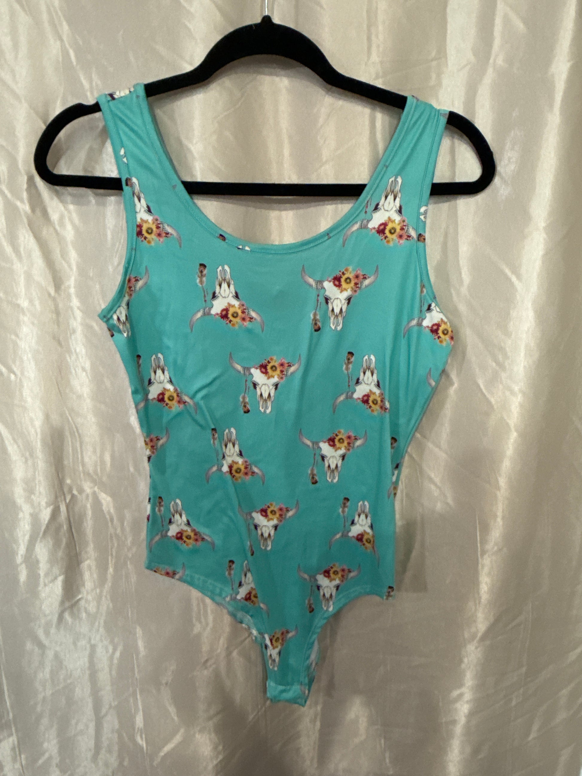 Teal Skull Bodysuit