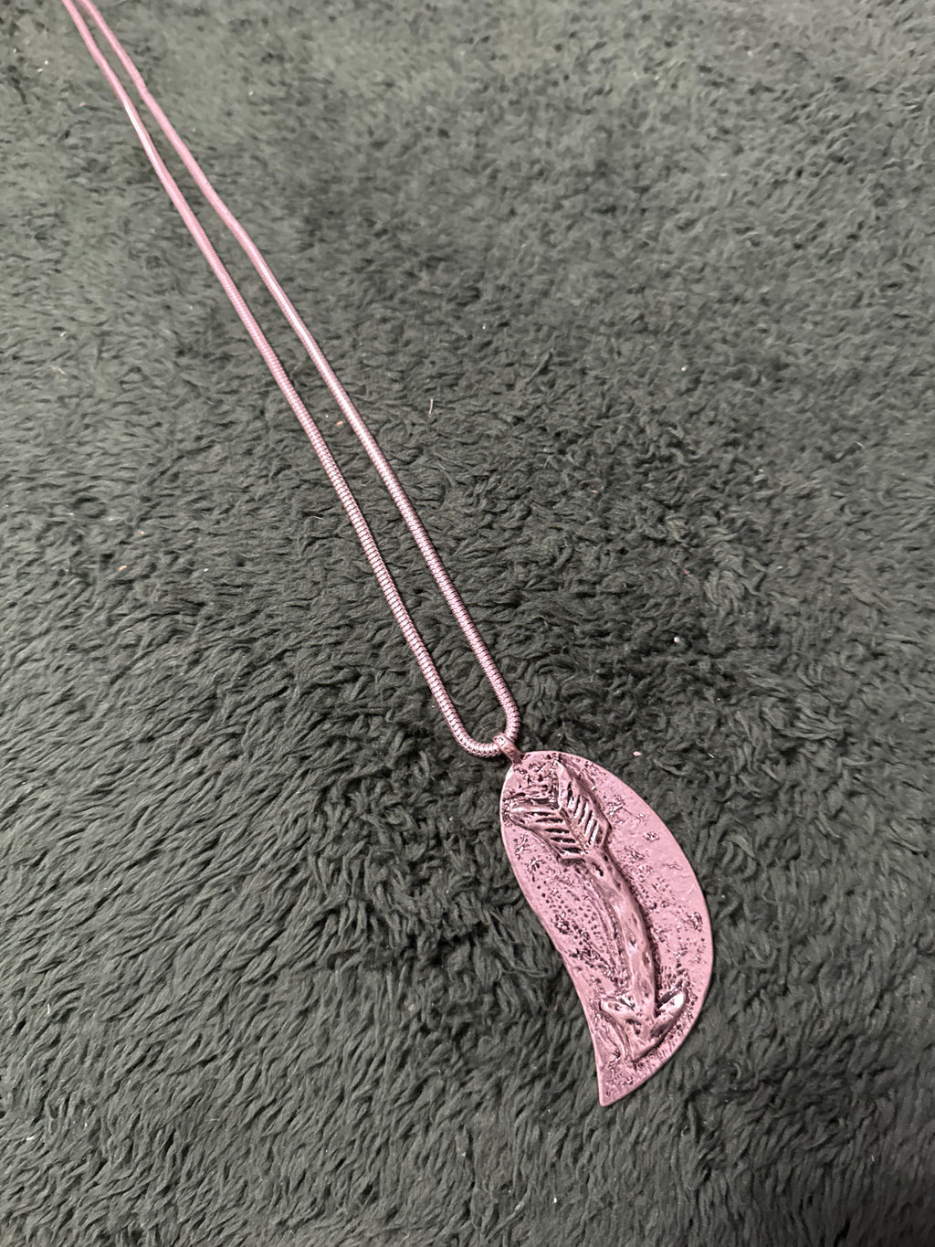 Silver Feather Arrow Necklace