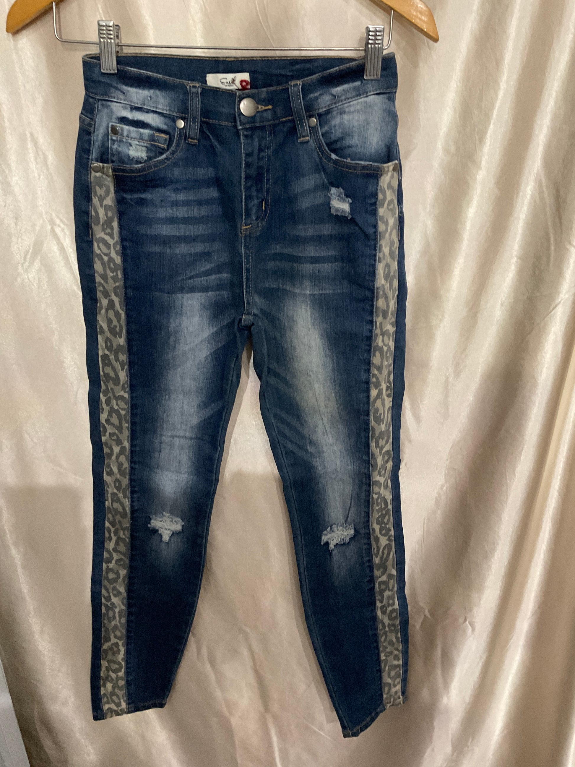 Easel Cheetah Print Skinny Denim