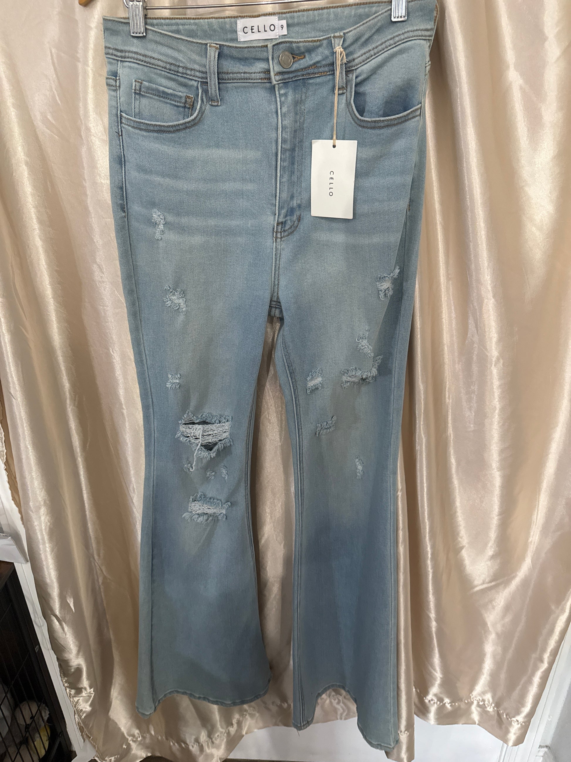 Cello Ripped Flare Denim