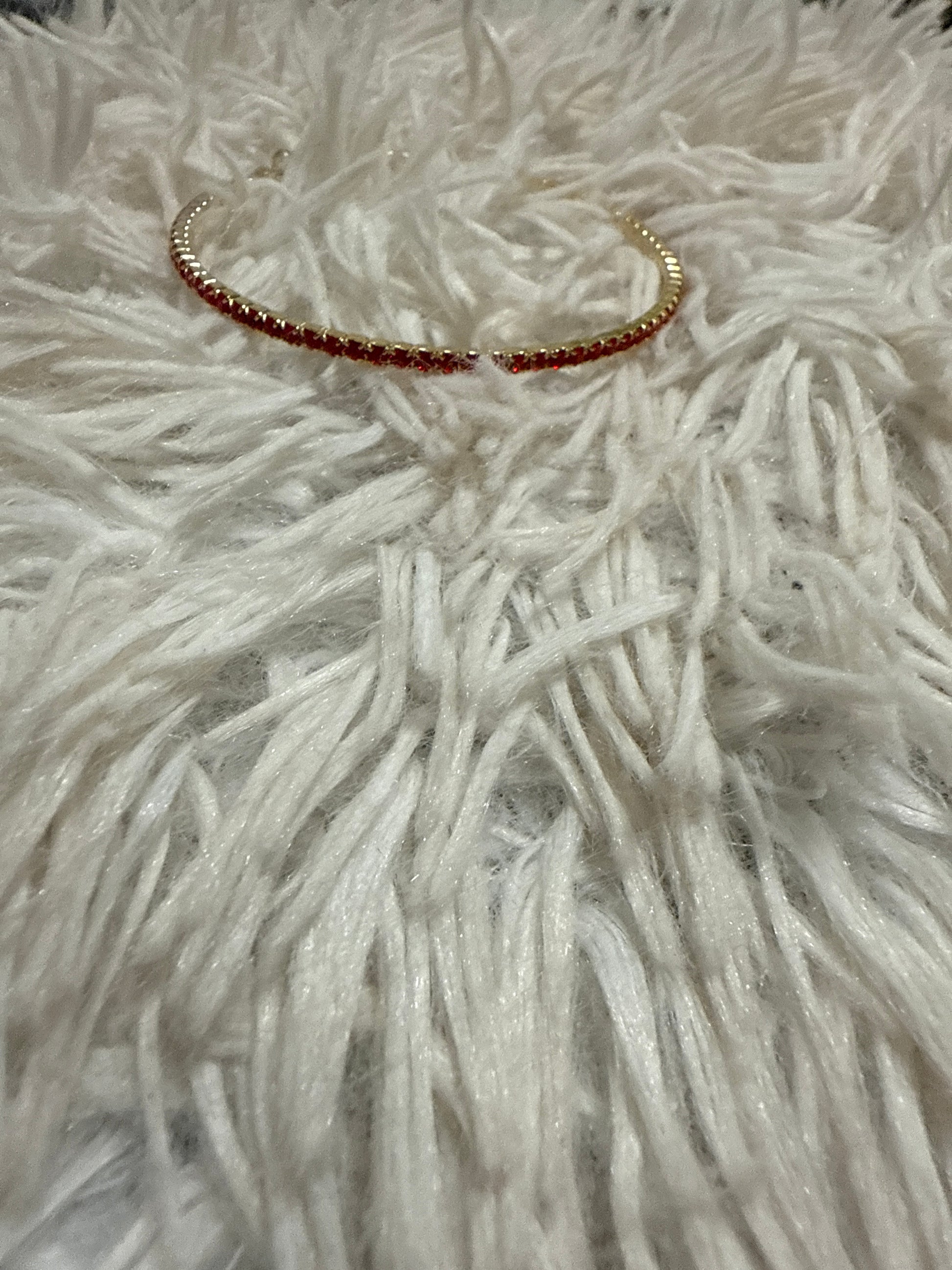 Red Rhinestone Bracelet