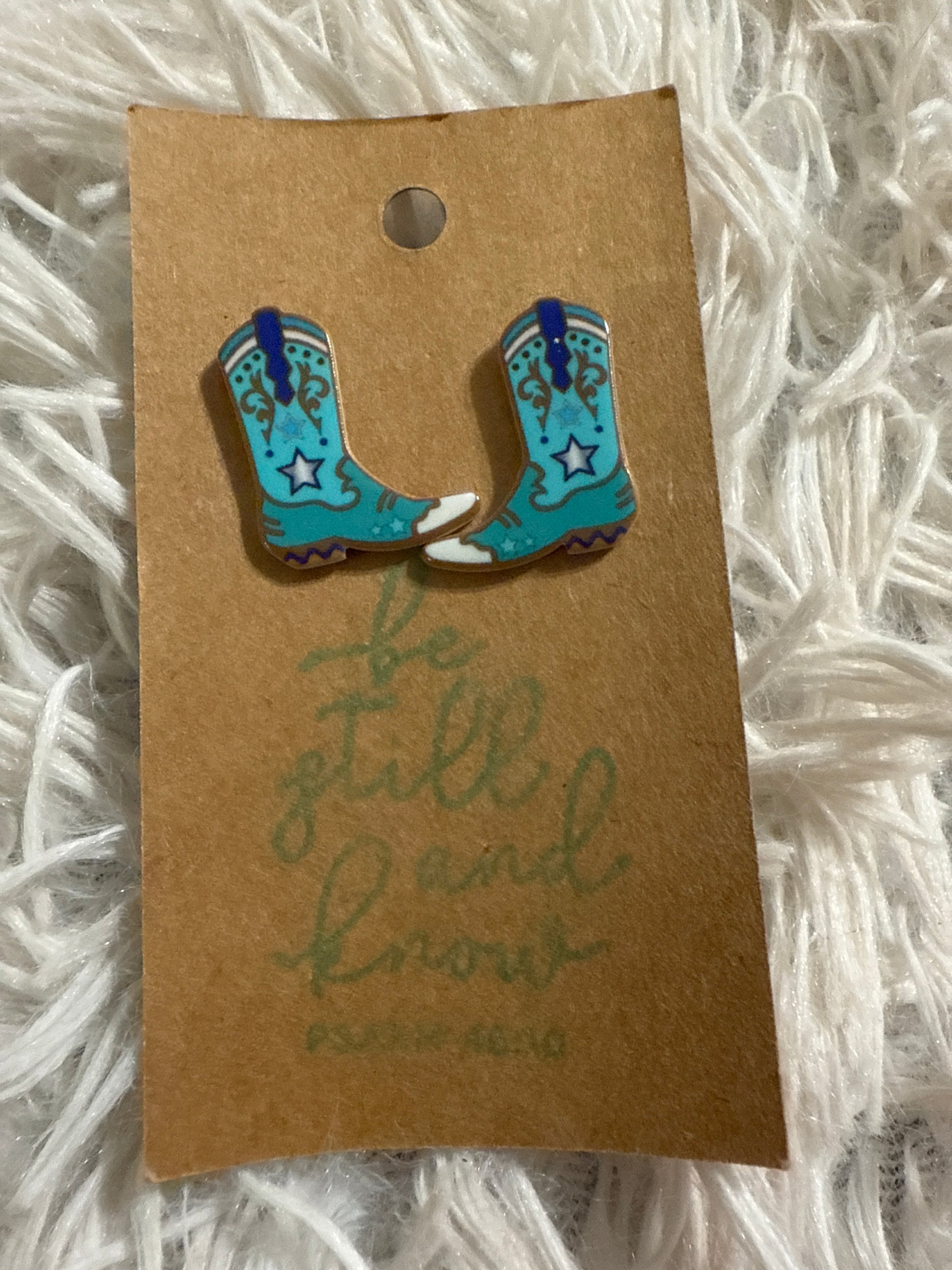 Teal Cowboy Boot Studs