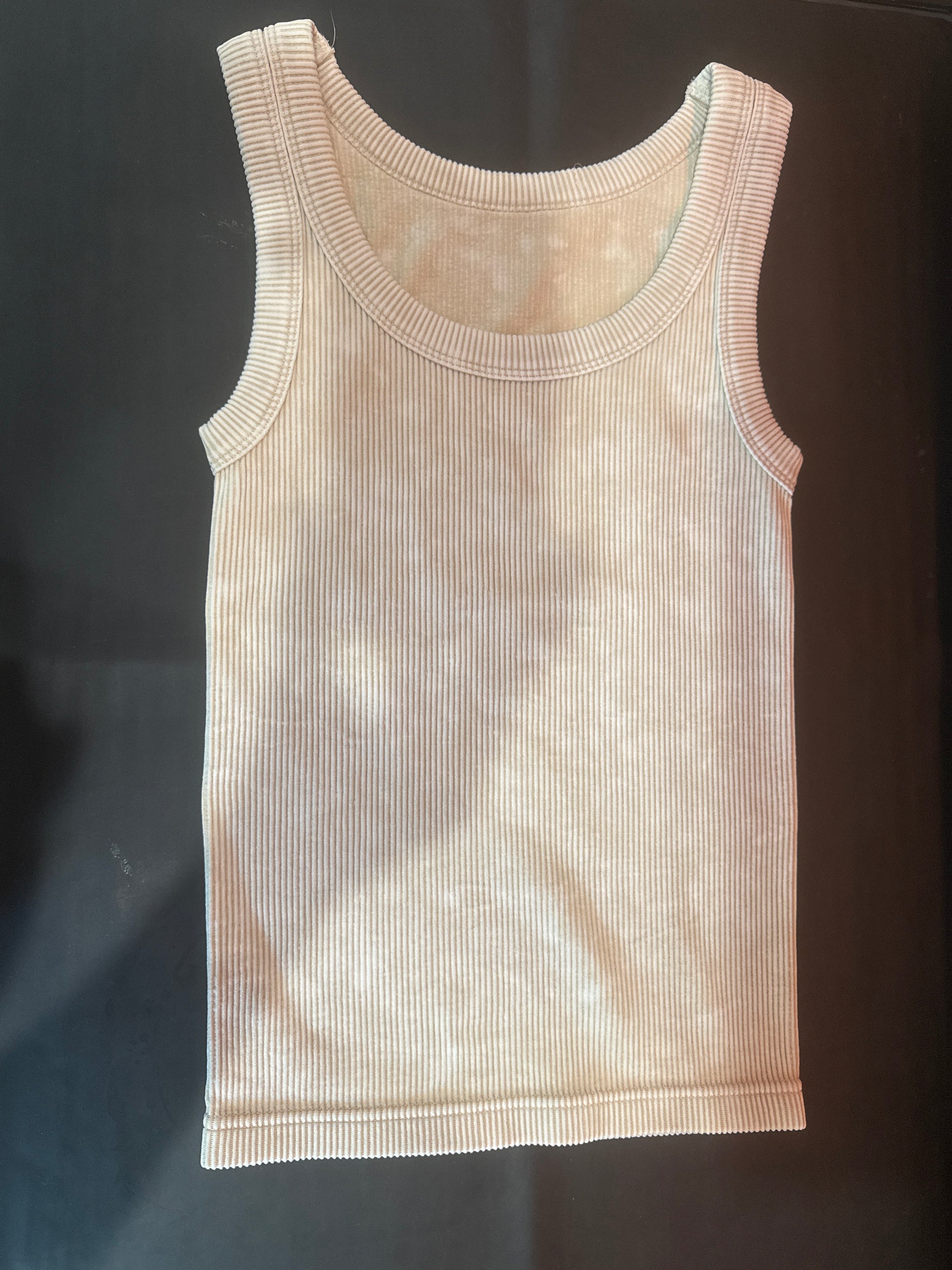 Khaki Ribbed Tank