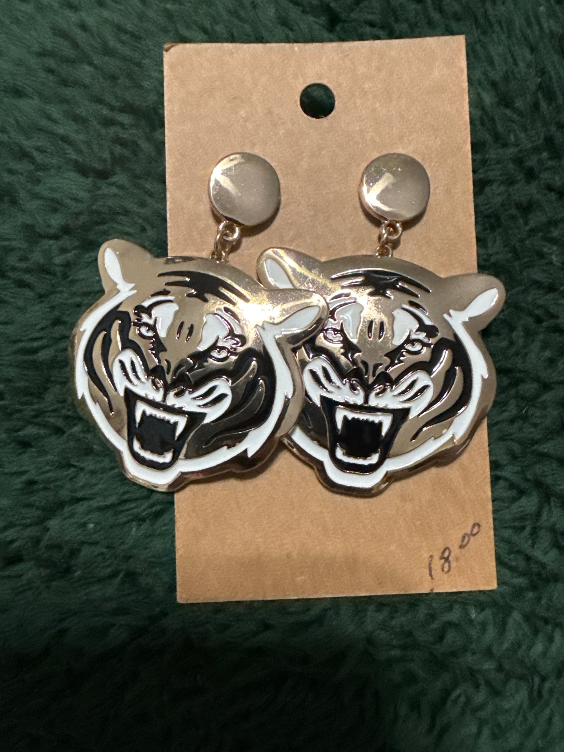 Tiger Dangle Earrings