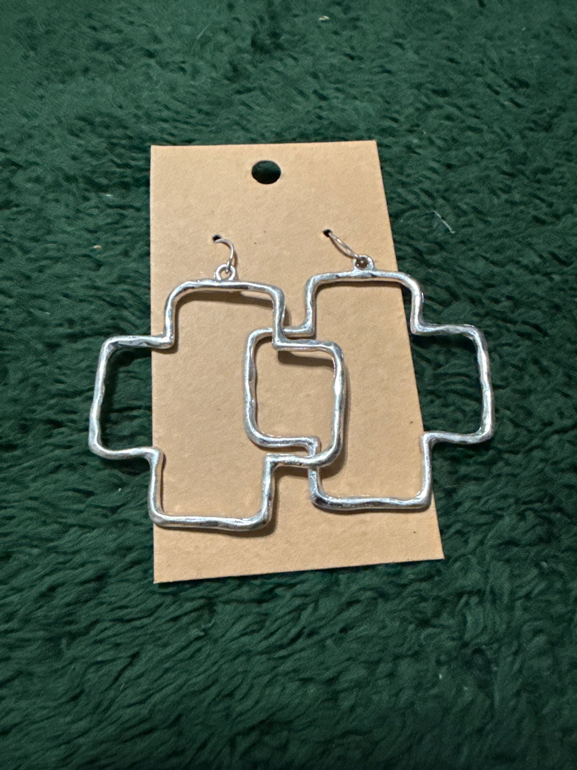 Silver Cross Dangle Earrings