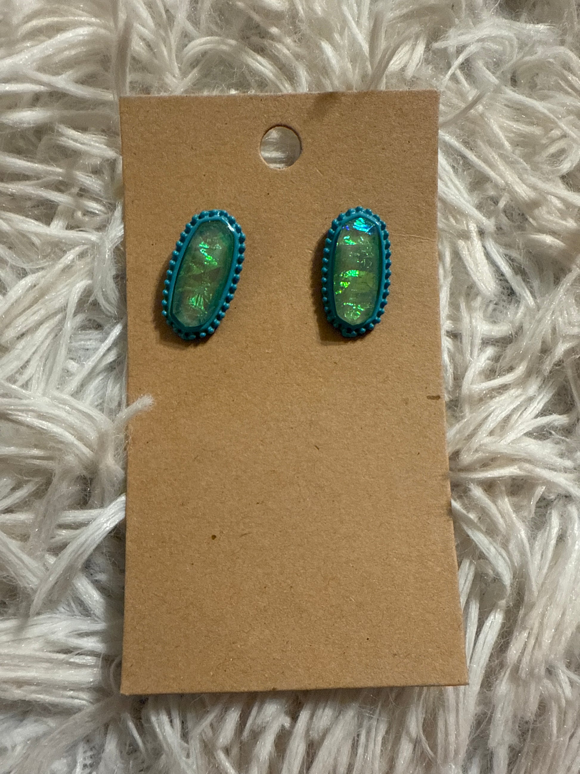 Teal Jewel Studs