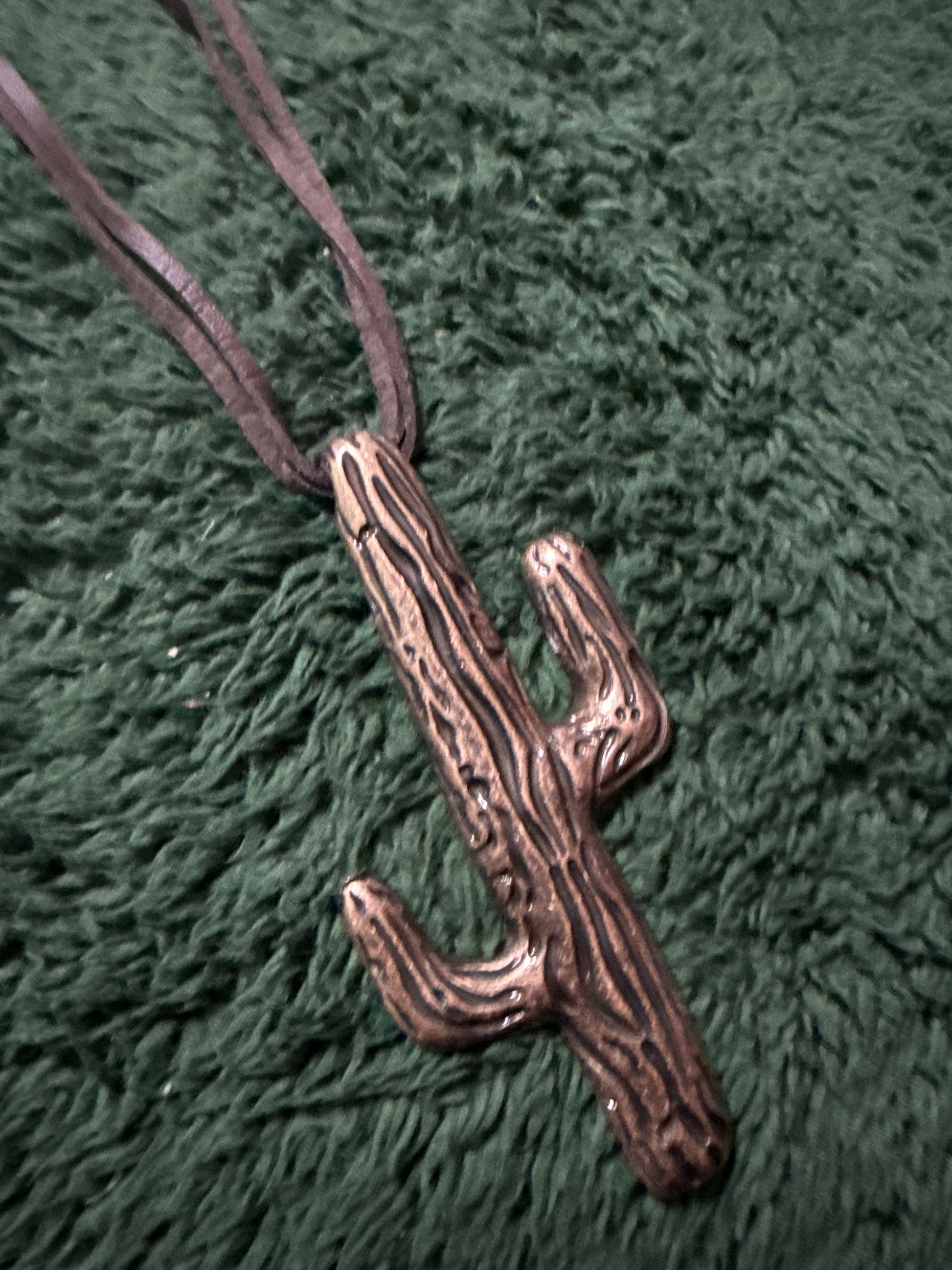 Black and Bronze Cactus Necklace