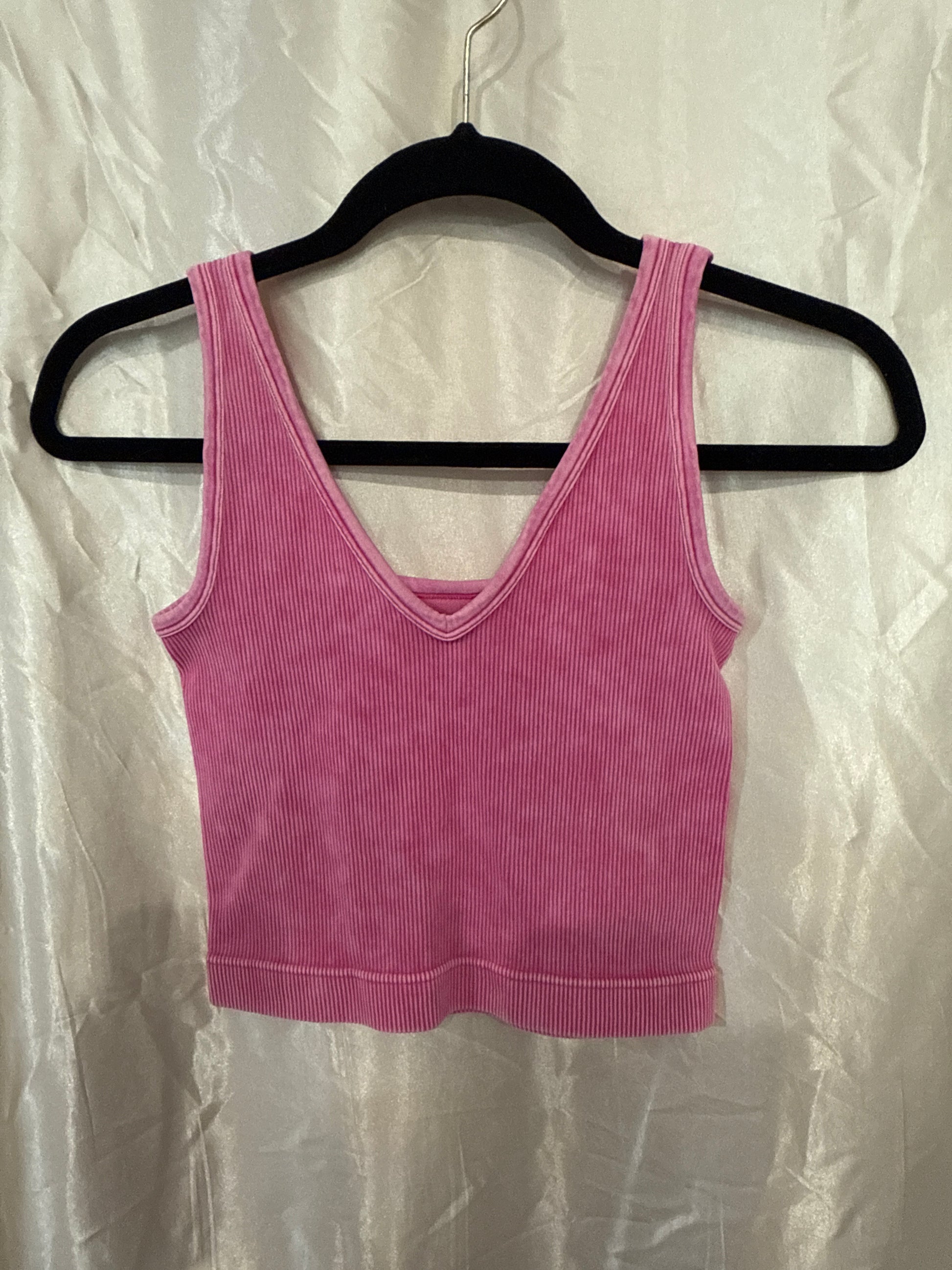Pink Ribbed Tank