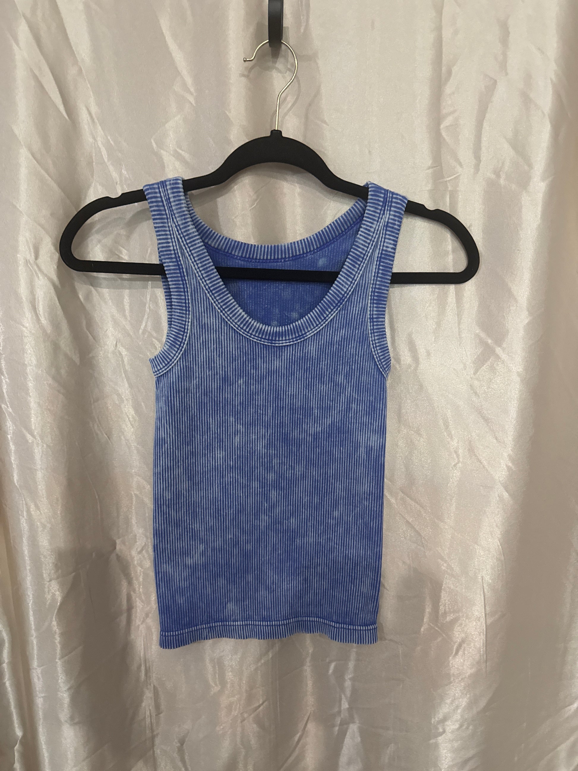 Blue Ribbed Tank