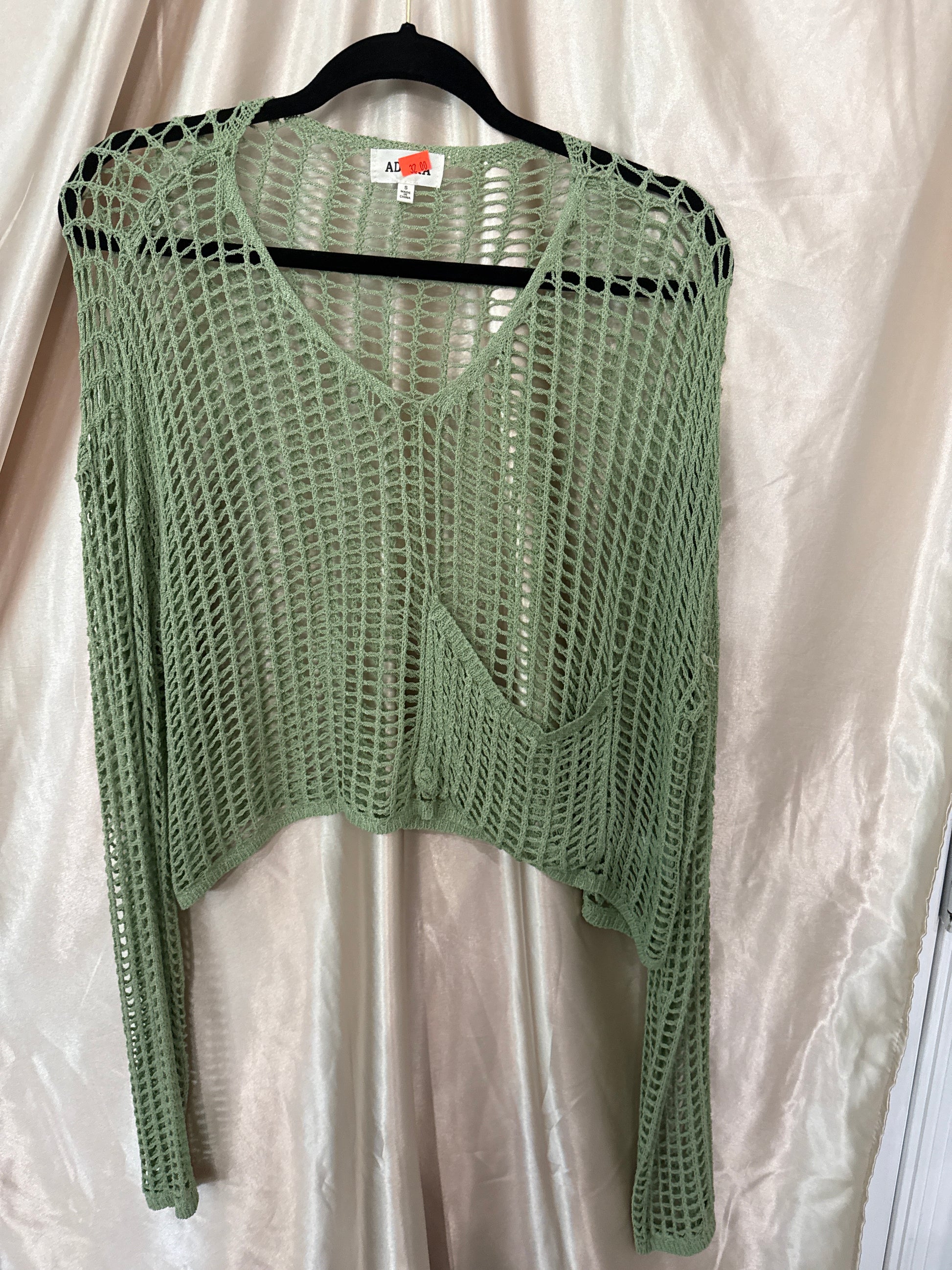 Green Long Sleeve Knitted Shirt