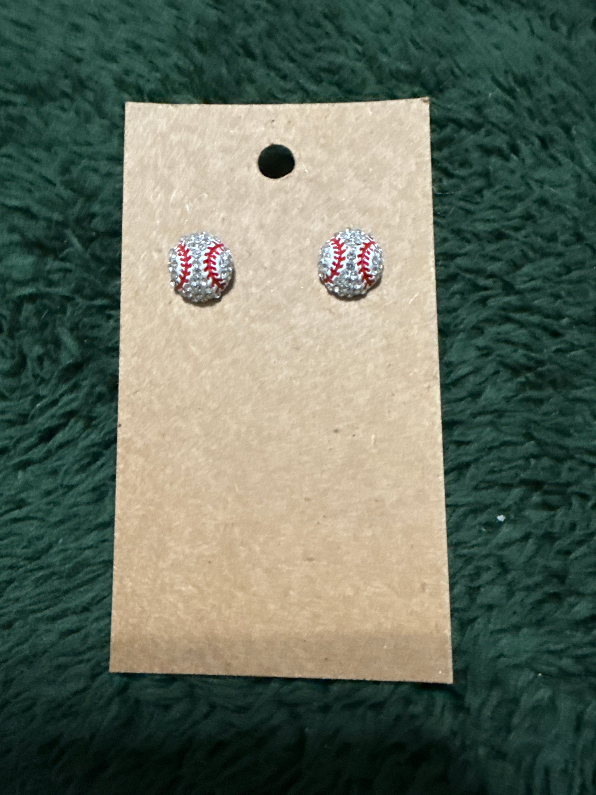 Rhinestone Baseball Studs