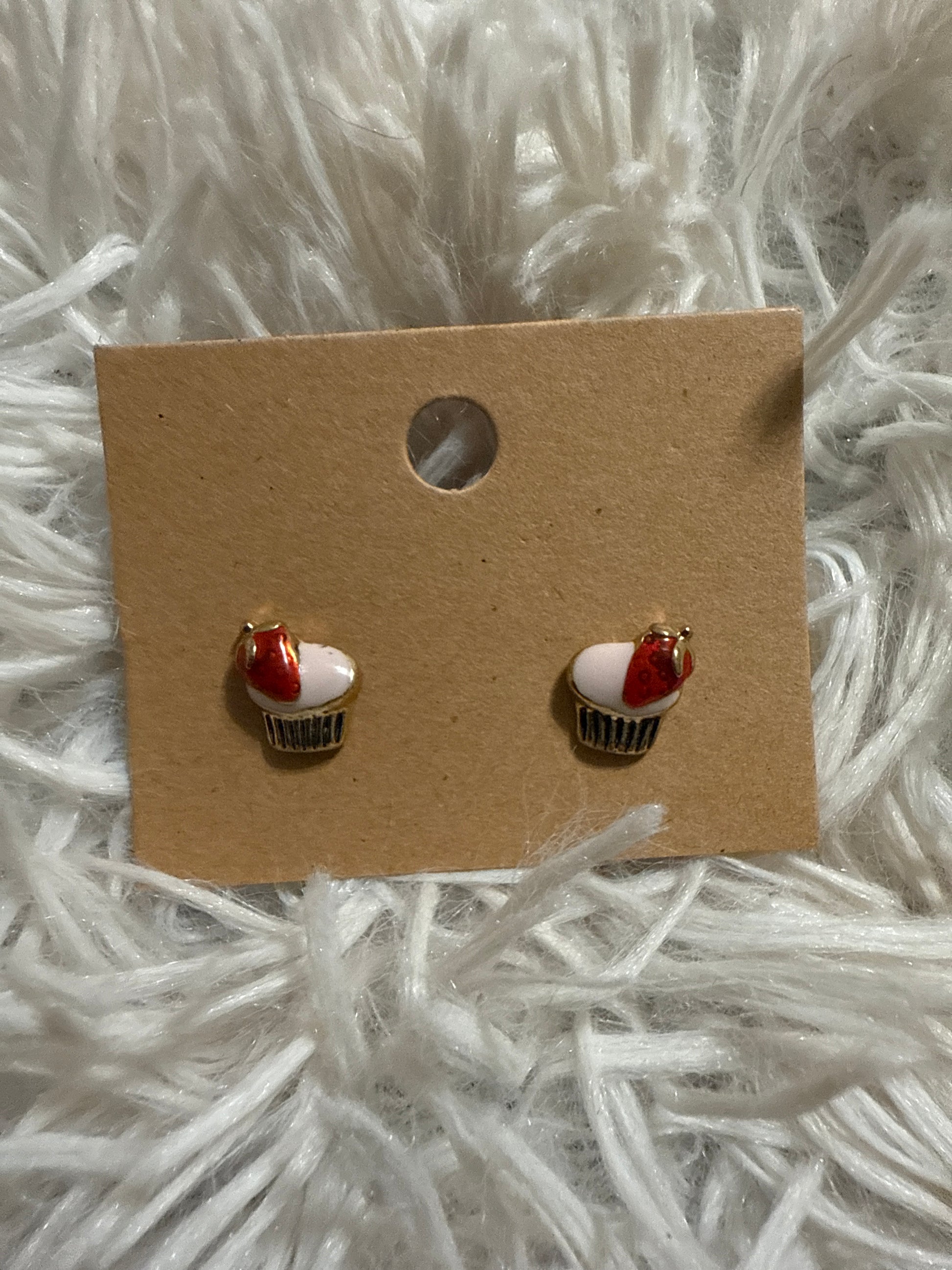 Strawberry Cupcake Studs