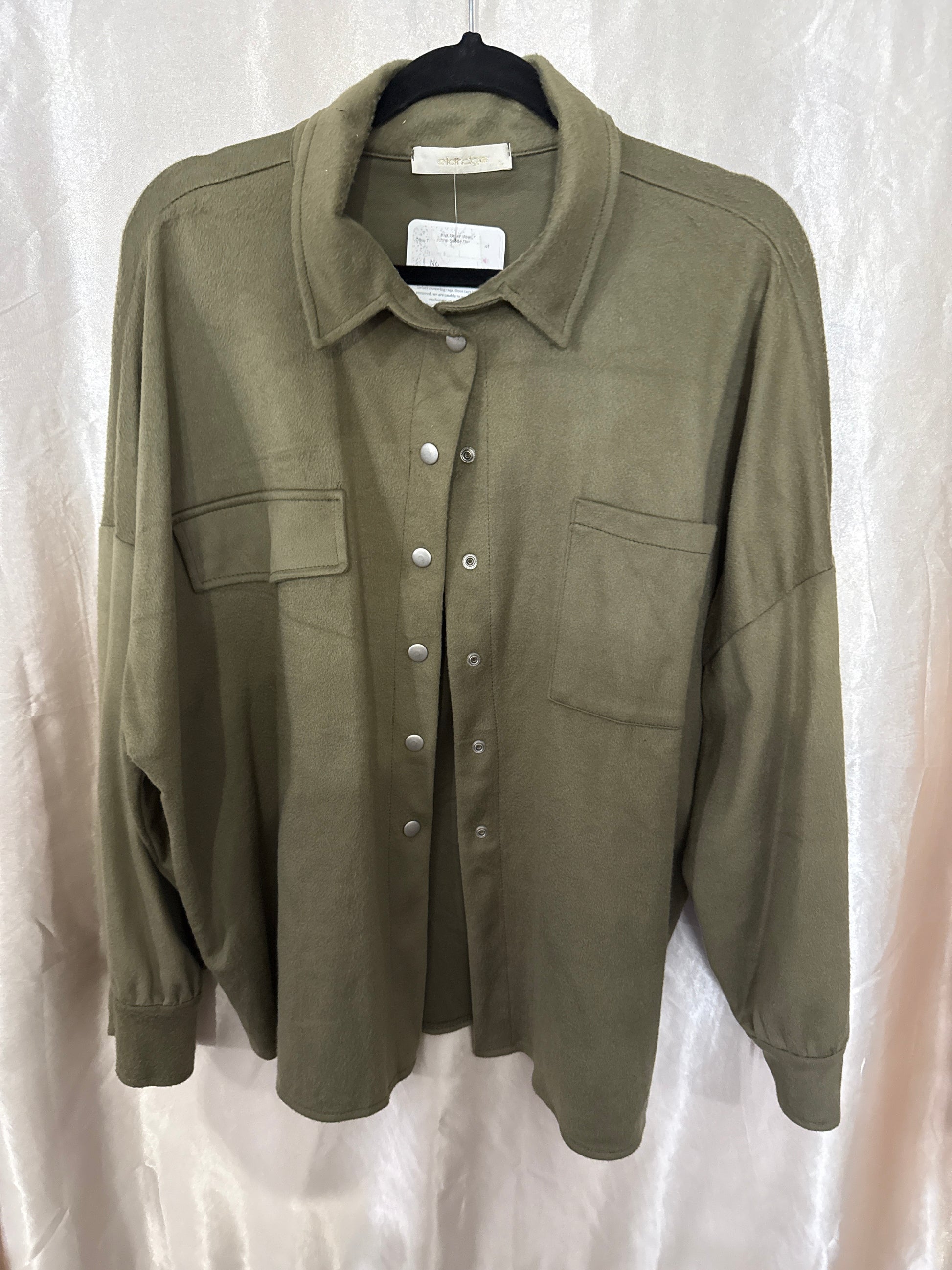 Olive Green Button Up Jacket