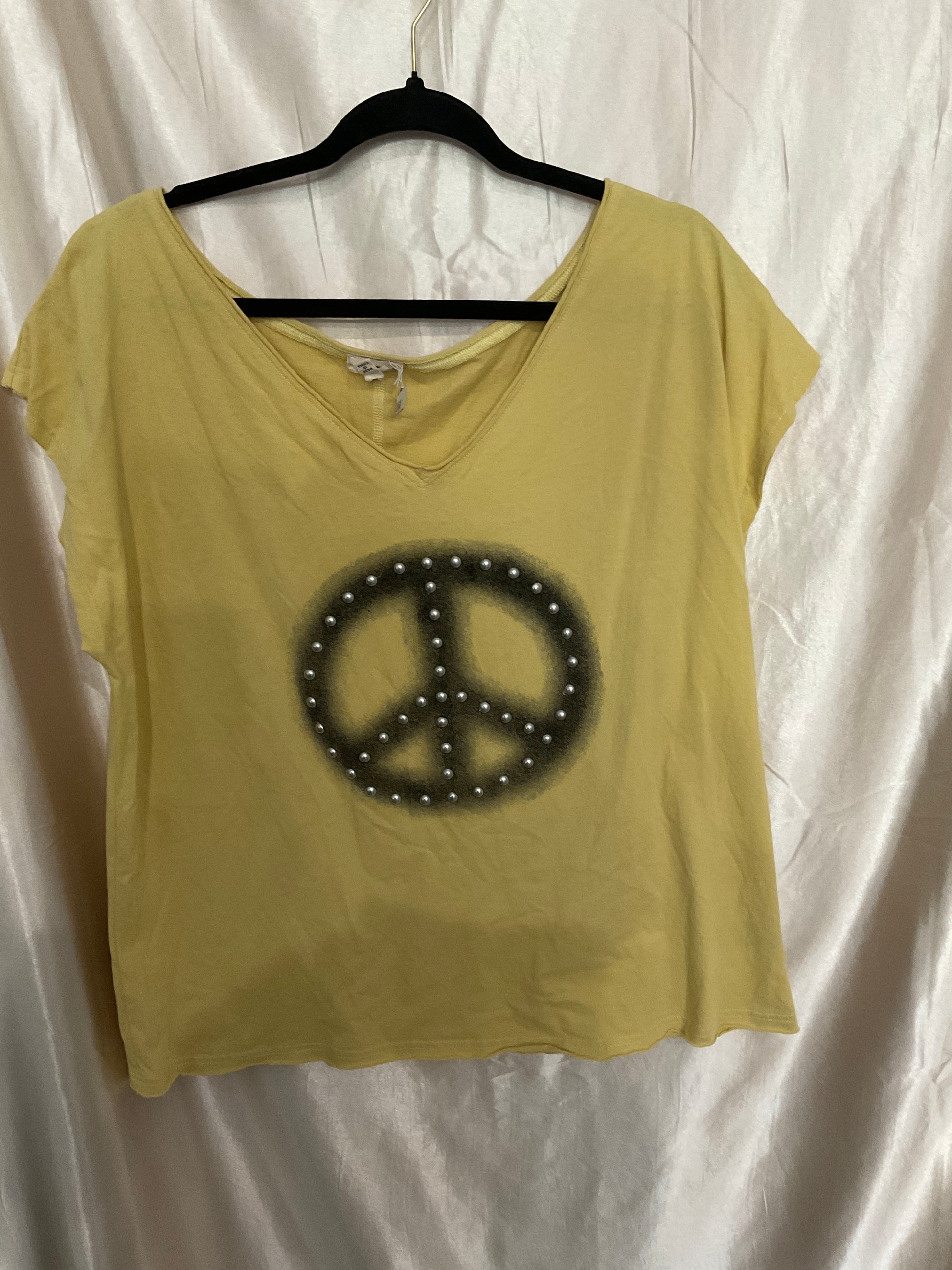 Yellow Peace Sign Tee
