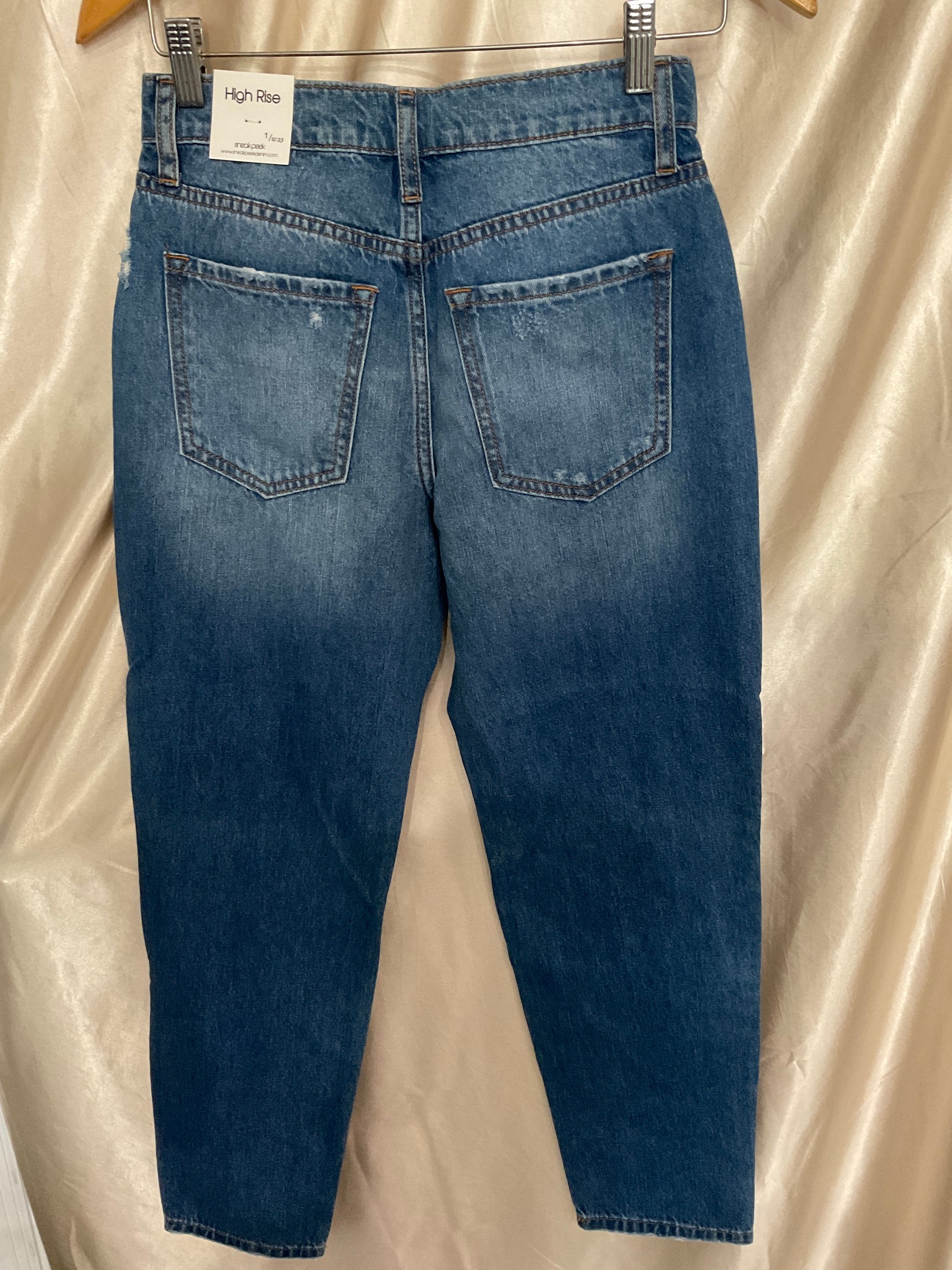 Sneak Peak High Rise Ripped Denim