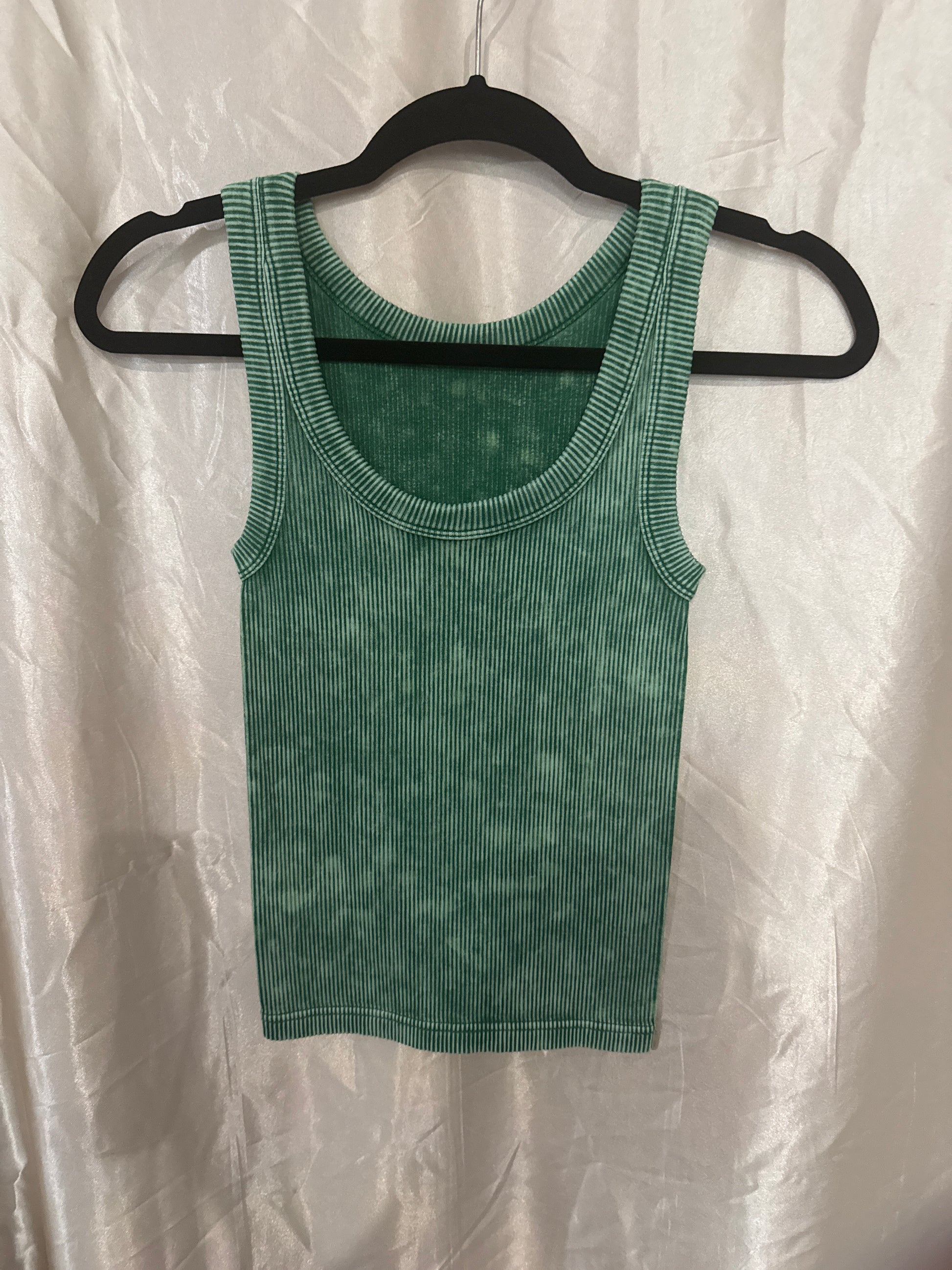 Green Ribbed Tank