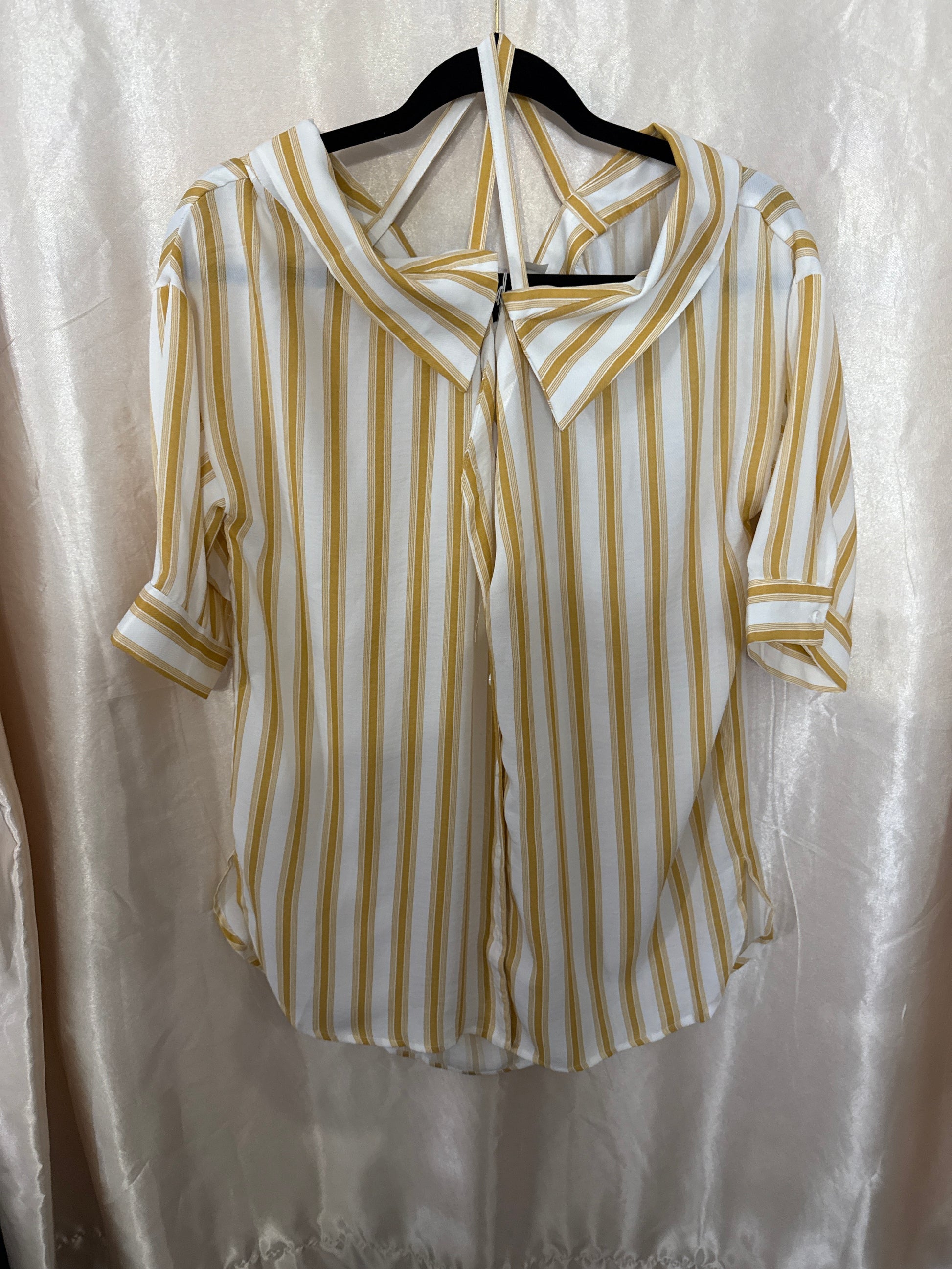 Yellow and White Stripped Blouse