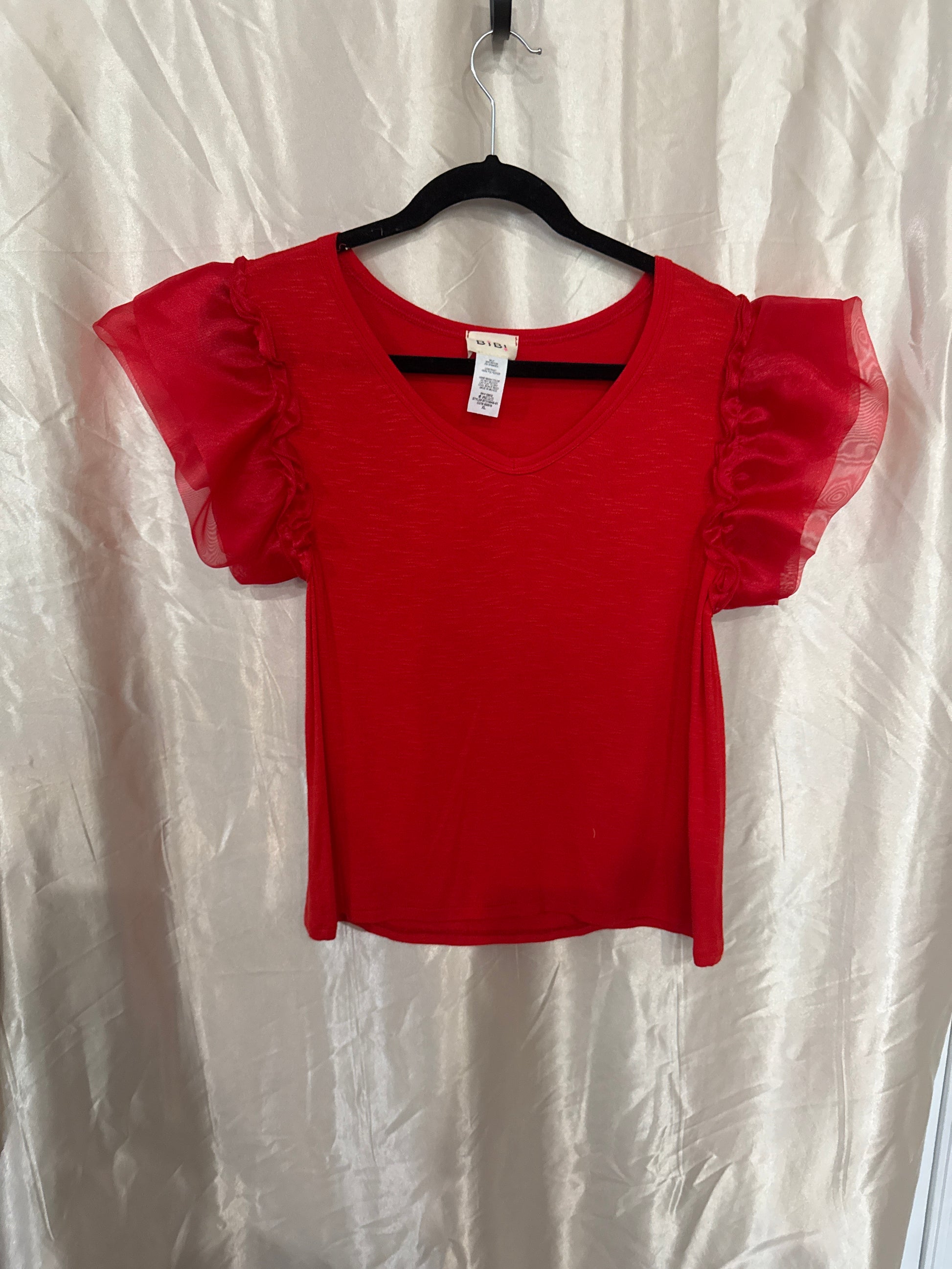 Red Ruffled Tee