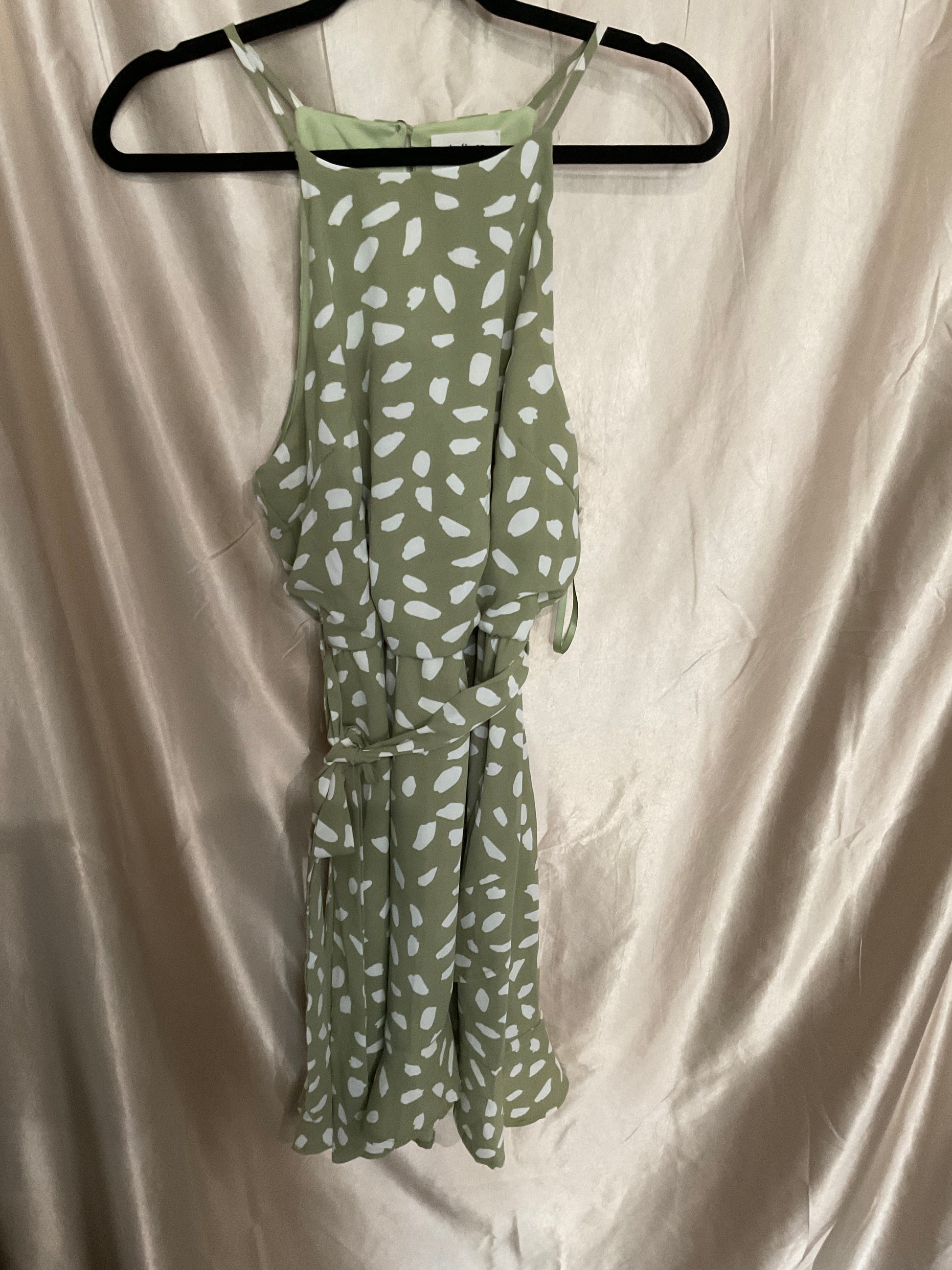 Medium Green and White Dress