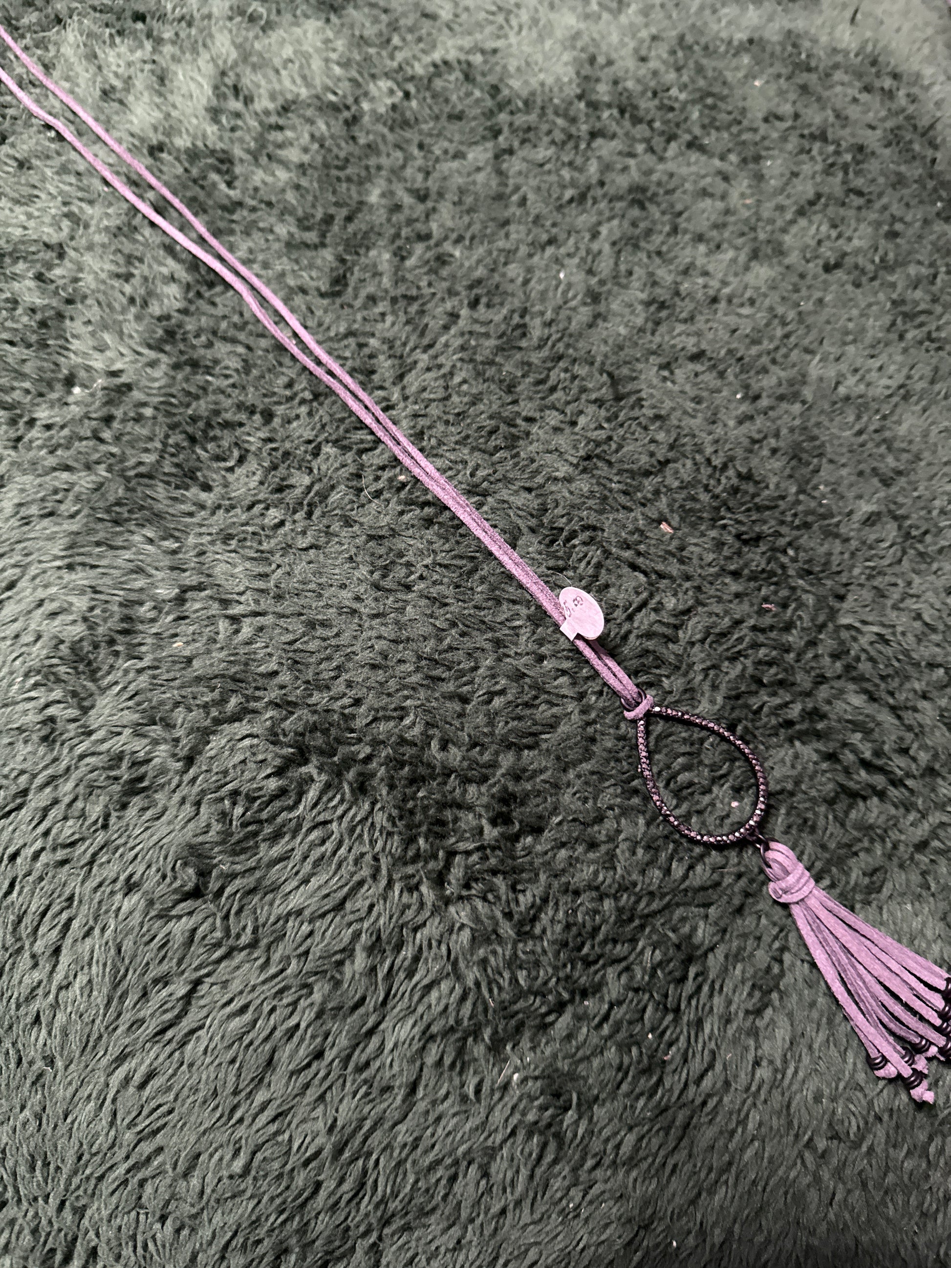 Grey Tassel Necklace