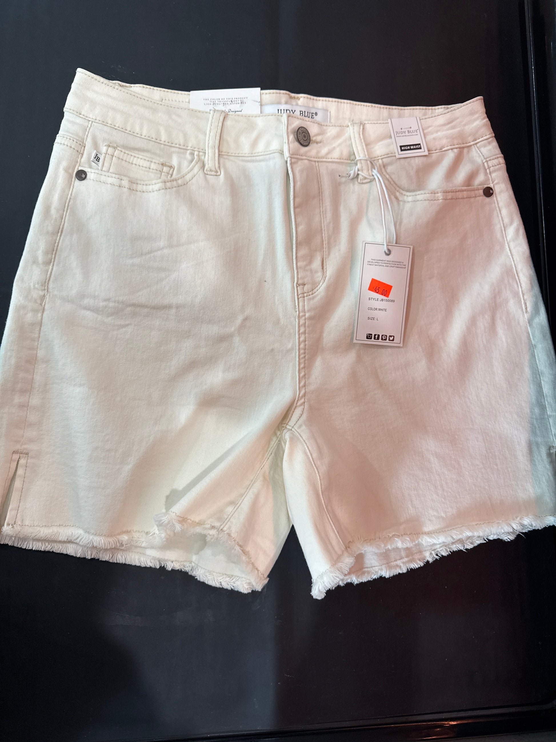Ecru Judy Blue High Waist Denim