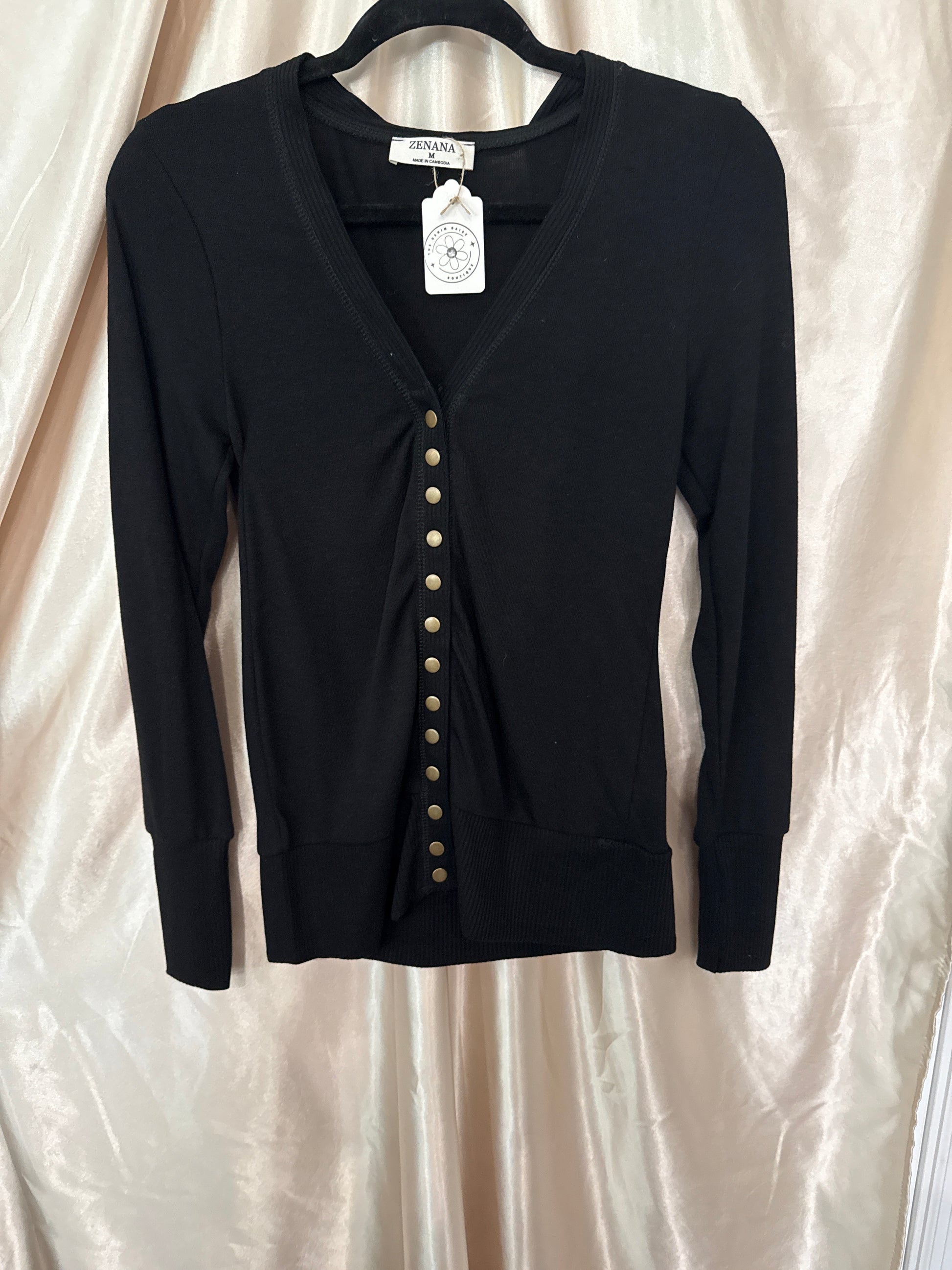 Black Button Up Sweater