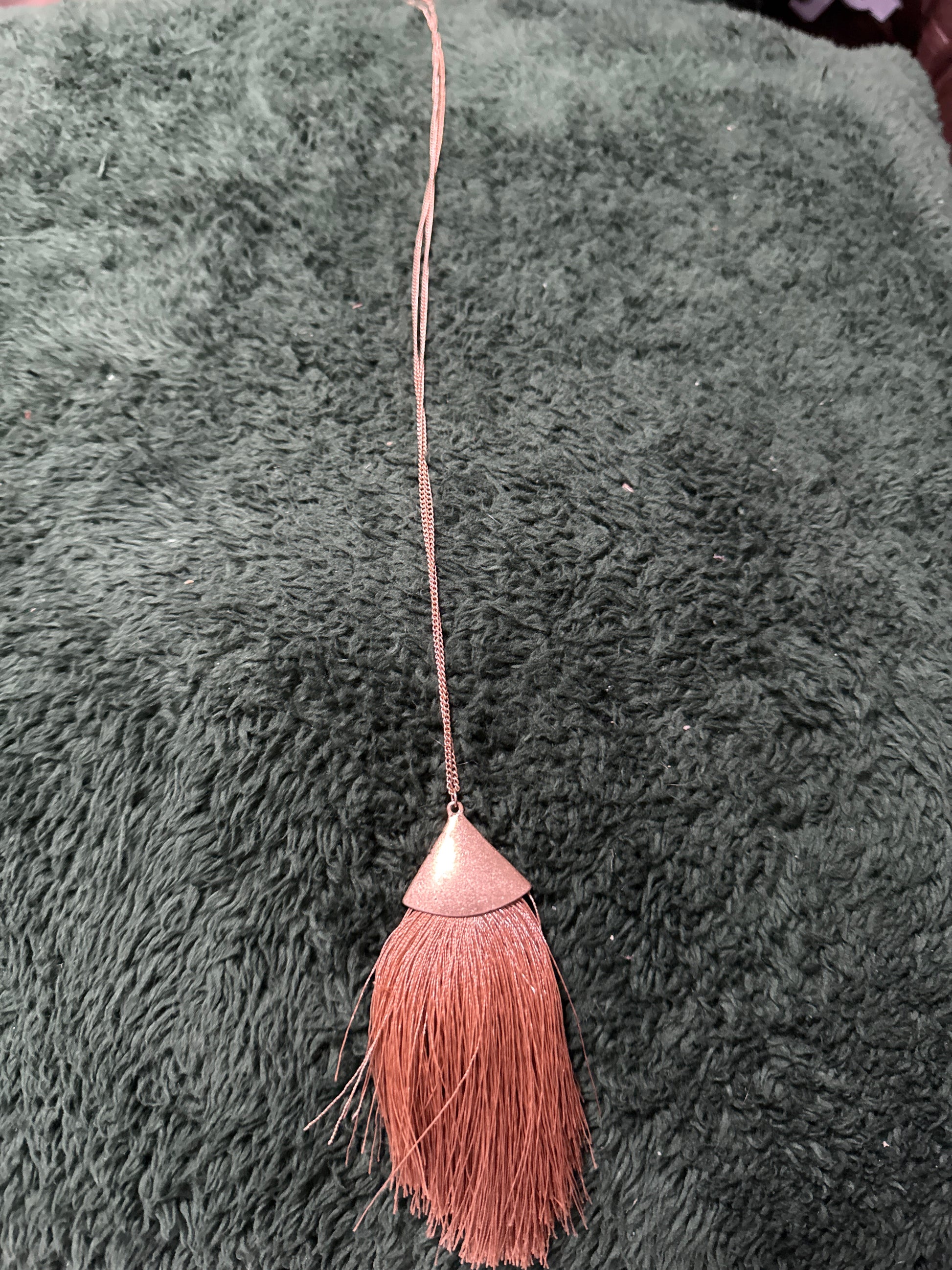 Rose Gold Tassel Necklace