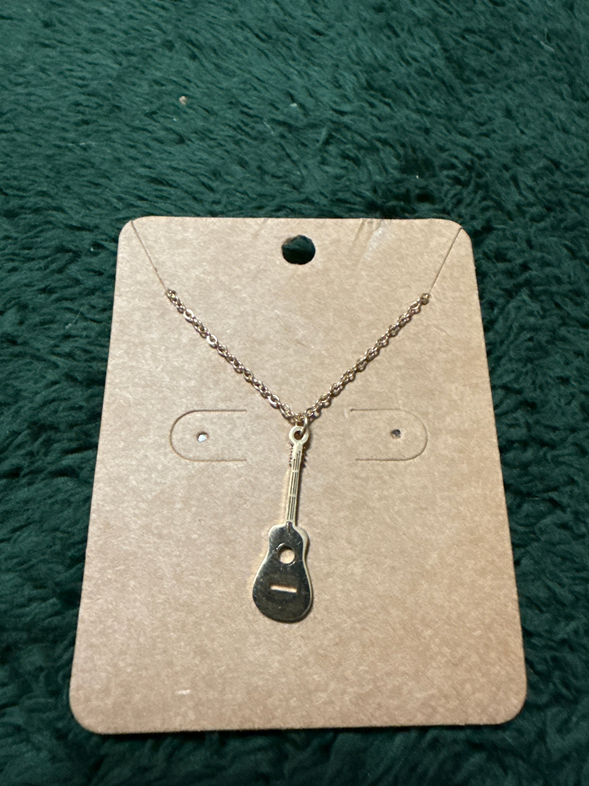 Gold Guitar Necklace