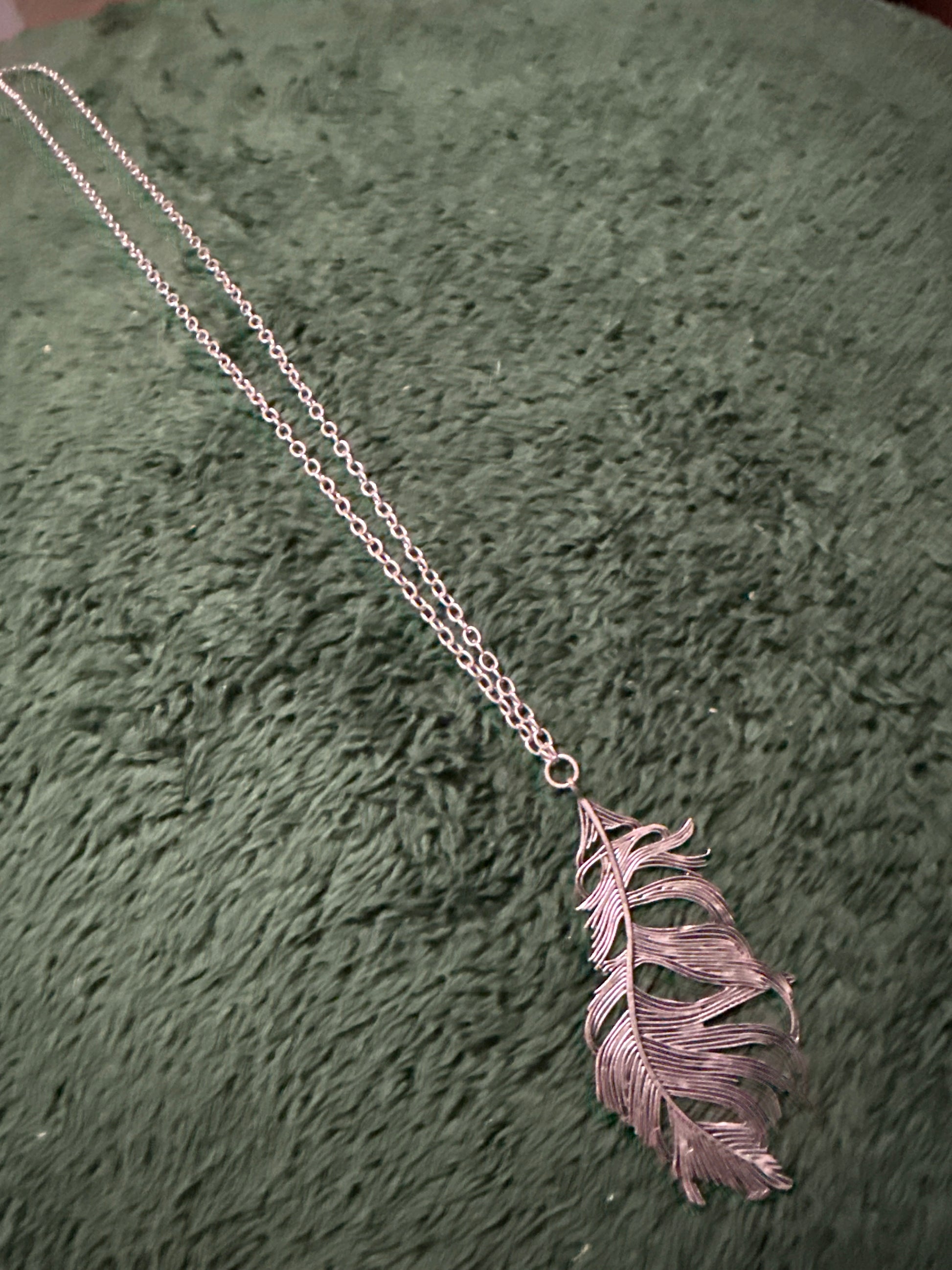 Silver Feather Necklace